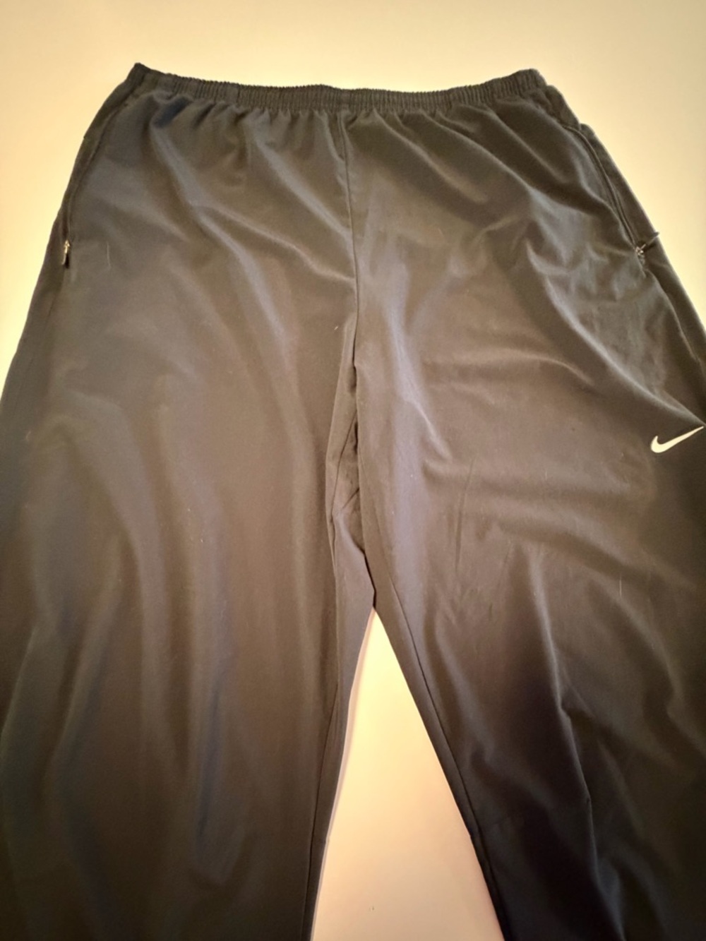 Nike Running Dri-Fit Joggers Mens XL Stretch Track Pants Zip Ankles Black, Sz XL - Picture 9 of 12